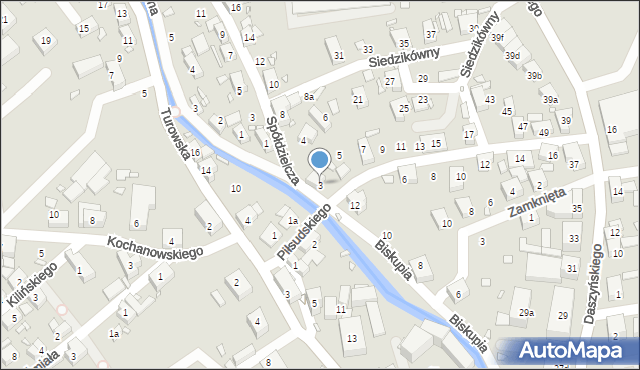 Bogatynia, Biskupia, 3, mapa Bogatynia