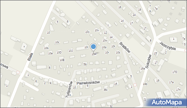 Boguchwałowice, Biała, 10H, mapa Boguchwałowice