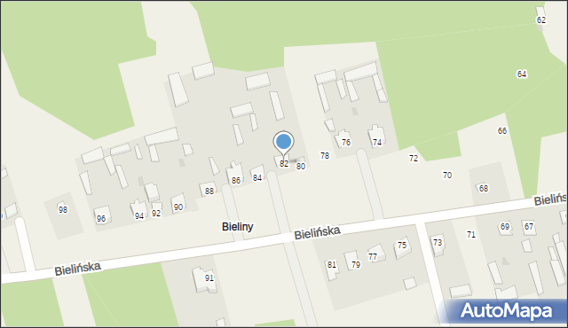Brańszczyk, Bielińska, 82, mapa Brańszczyk