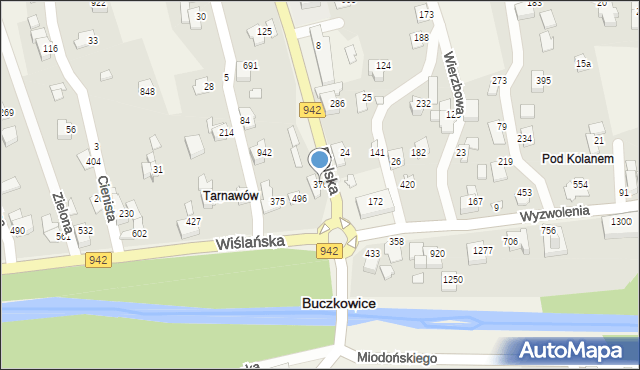 Buczkowice, Bielska, 370, mapa Buczkowice