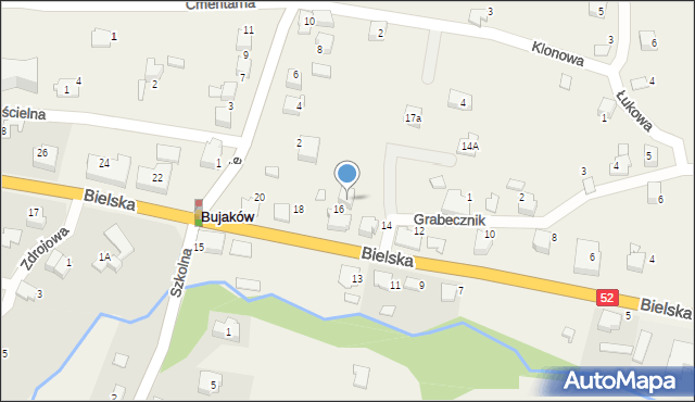 Bujaków, Bielska, 16A, mapa Bujaków