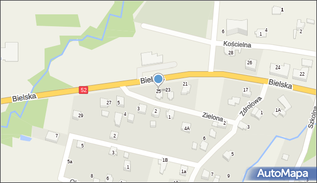 Bujaków, Bielska, 25, mapa Bujaków