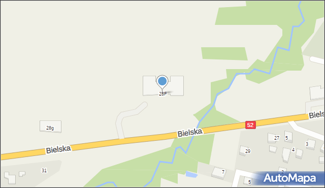 Bujaków, Bielska, 28F, mapa Bujaków