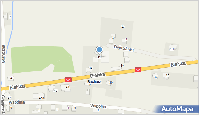 Bujaków, Bielska, 32, mapa Bujaków