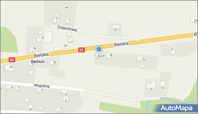 Bujaków, Bielska, 37, mapa Bujaków