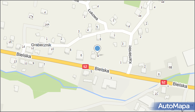 Bujaków, Bielska, 4, mapa Bujaków