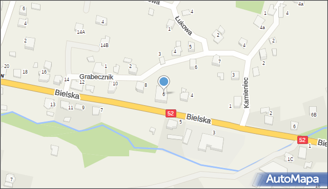 Bujaków, Bielska, 6, mapa Bujaków