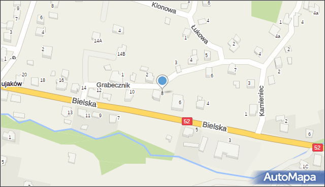 Bujaków, Bielska, 8, mapa Bujaków