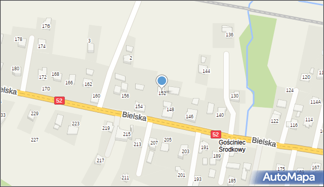 Bulowice, Bielska, 152, mapa Bulowice