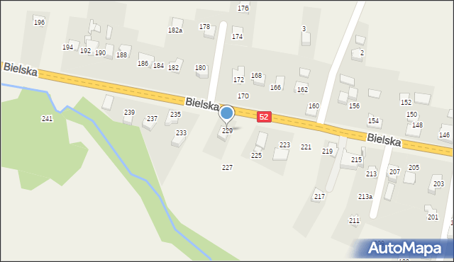 Bulowice, Bielska, 229, mapa Bulowice