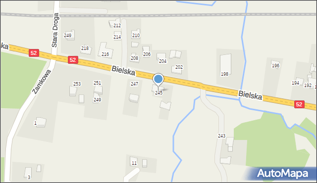Bulowice, Bielska, 245, mapa Bulowice