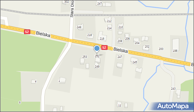Bulowice, Bielska, 251, mapa Bulowice