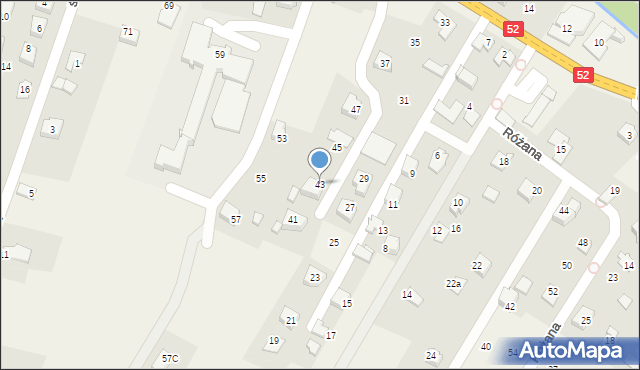 Bulowice, Bielska, 43, mapa Bulowice