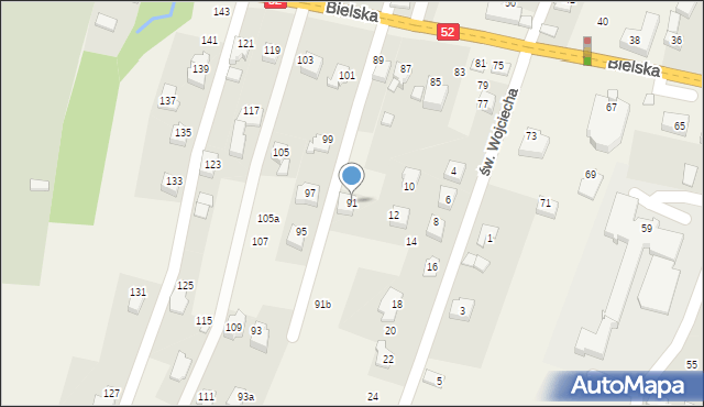 Bulowice, Bielska, 91, mapa Bulowice