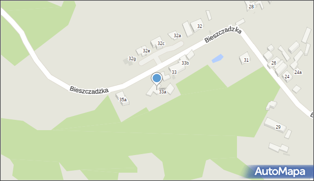 Bydgoszcz, Bieszczadzka, 35, mapa Bydgoszczy