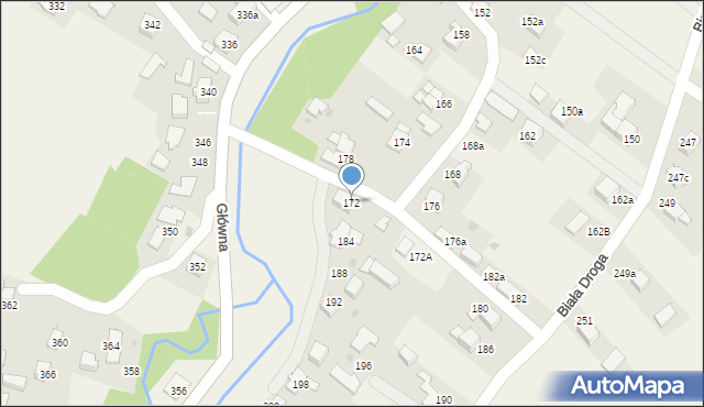 Chocznia, Biała Droga, 172, mapa Chocznia