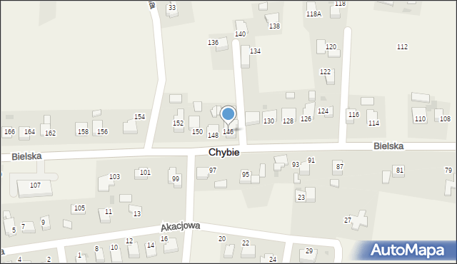 Chybie, Bielska, 146, mapa Chybie