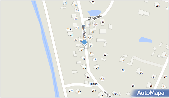 Ciechanów, Bielińska, 35A, mapa Ciechanów