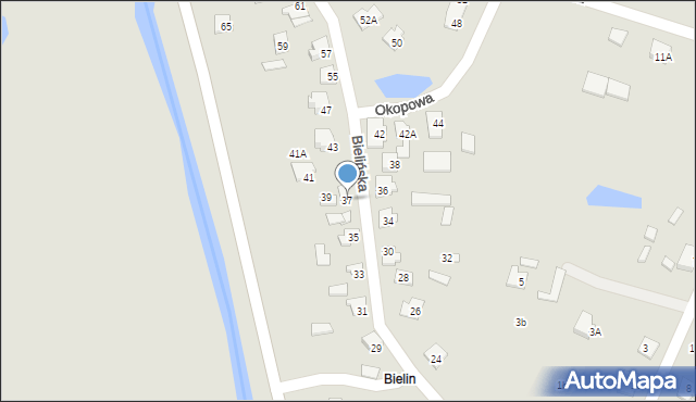 Ciechanów, Bielińska, 37, mapa Ciechanów