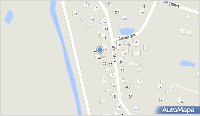 Ciechanów, Bielińska, 41, mapa Ciechanów