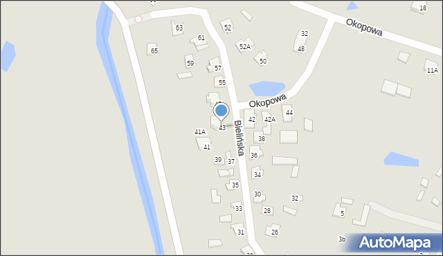 Ciechanów, Bielińska, 43, mapa Ciechanów