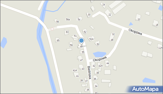 Ciechanów, Bielińska, 57, mapa Ciechanów