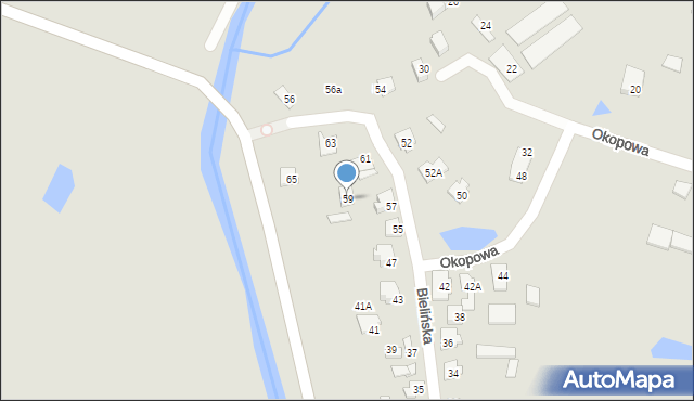 Ciechanów, Bielińska, 59, mapa Ciechanów