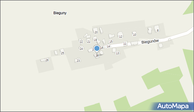 Cięcina, Biegunów, 18, mapa Cięcina