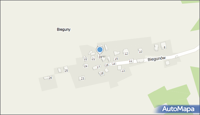 Cięcina, Biegunów, 19, mapa Cięcina