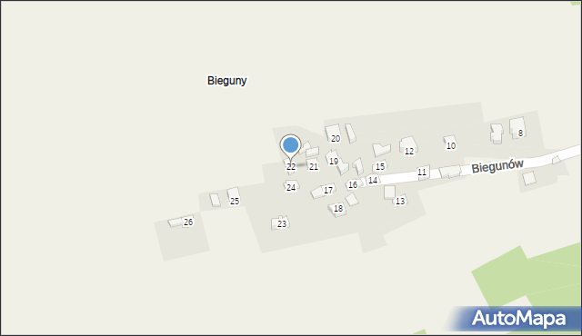 Cięcina, Biegunów, 22, mapa Cięcina