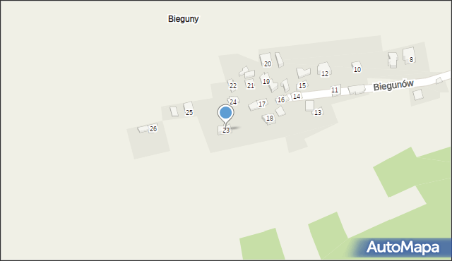 Cięcina, Biegunów, 23, mapa Cięcina