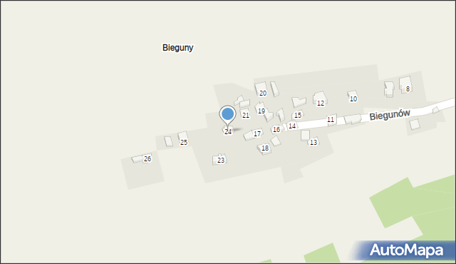 Cięcina, Biegunów, 24, mapa Cięcina