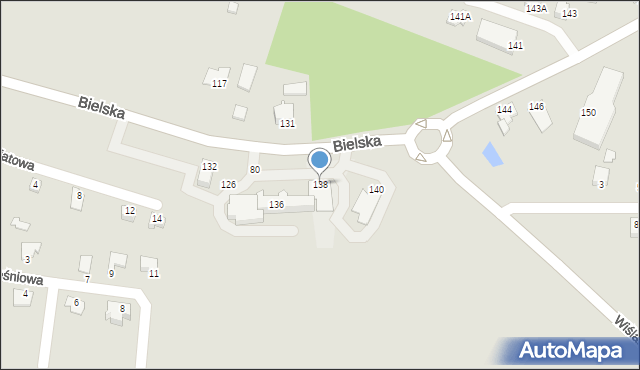 Cieszyn, Bielska, 138, mapa Cieszyna