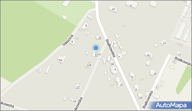 Cybinka, Białkowska, 12, mapa Cybinka