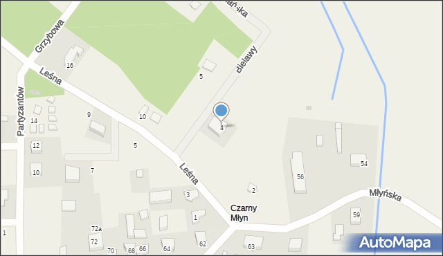 Czarny Młyn, Bielawy, 4, mapa Czarny Młyn