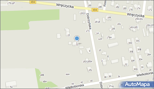 Częstochowa, Białostocka, 11, mapa Częstochowy