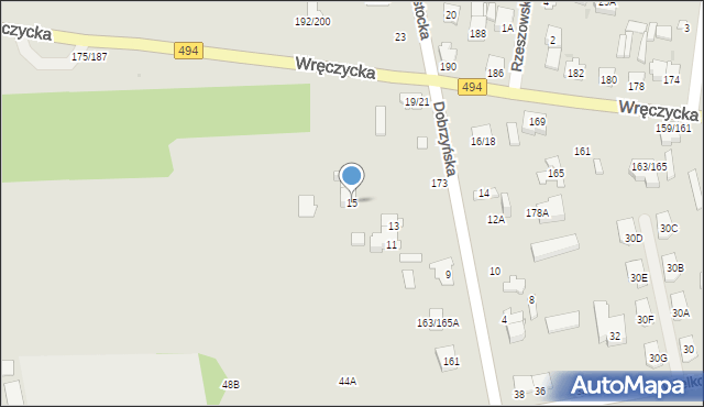 Częstochowa, Białostocka, 15, mapa Częstochowy