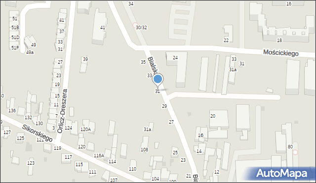 Częstochowa, Bialska, 31, mapa Częstochowy