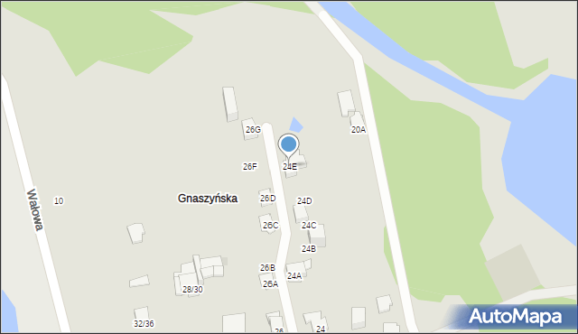 Częstochowa, Bieszczadzka, 24E, mapa Częstochowy