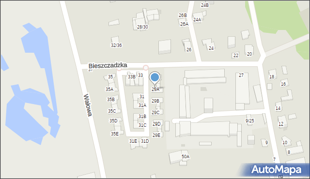 Częstochowa, Bieszczadzka, 29A, mapa Częstochowy