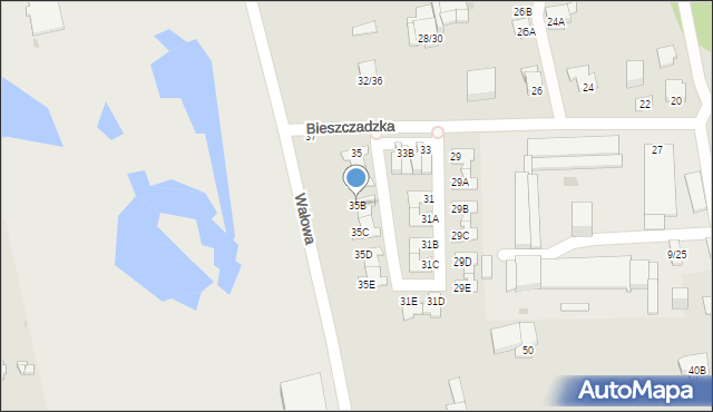 Częstochowa, Bieszczadzka, 35B, mapa Częstochowy