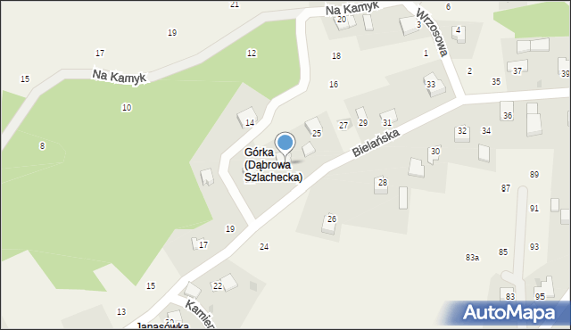 Dąbrowa Szlachecka, Bielańska, 23, mapa Dąbrowa Szlachecka