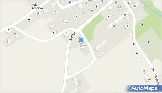 Dankowice, Bielska, 11, mapa Dankowice