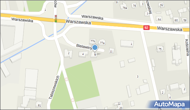 Dębe Wielkie, Bielawiny Marii, 6, mapa Dębe Wielkie