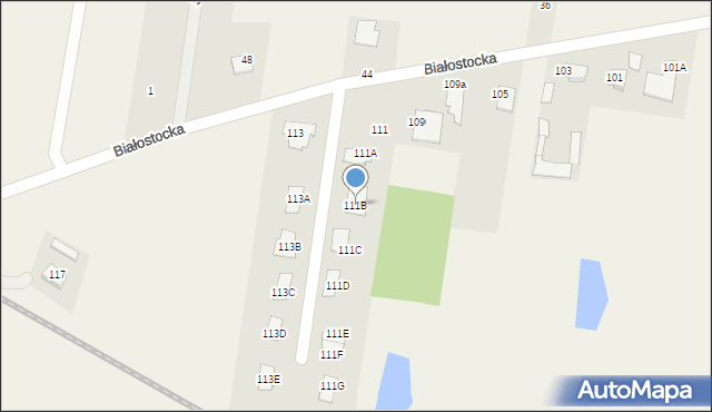 Dobrzyniewo Duże, Białostocka, 111B, mapa Dobrzyniewo Duże