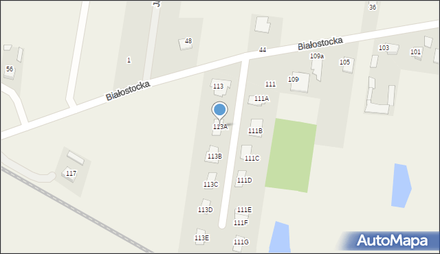 Dobrzyniewo Duże, Białostocka, 113A, mapa Dobrzyniewo Duże