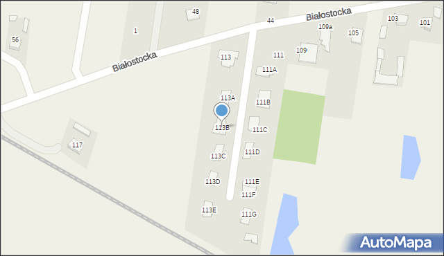 Dobrzyniewo Duże, Białostocka, 113B, mapa Dobrzyniewo Duże