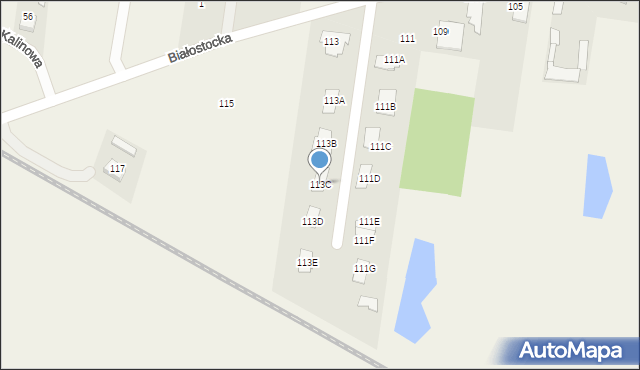Dobrzyniewo Duże, Białostocka, 113C, mapa Dobrzyniewo Duże