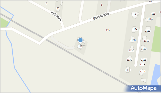 Dobrzyniewo Duże, Białostocka, 117, mapa Dobrzyniewo Duże