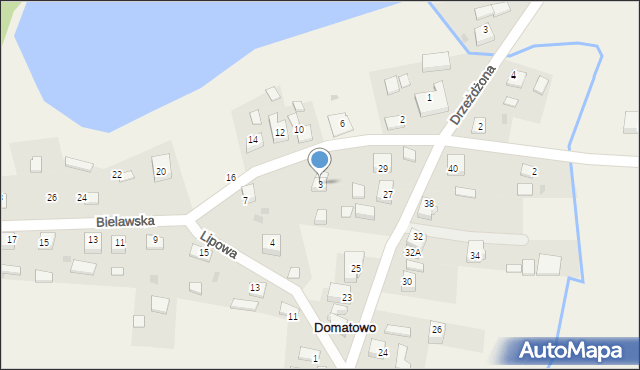 Domatowo, Bielawska, 3, mapa Domatowo